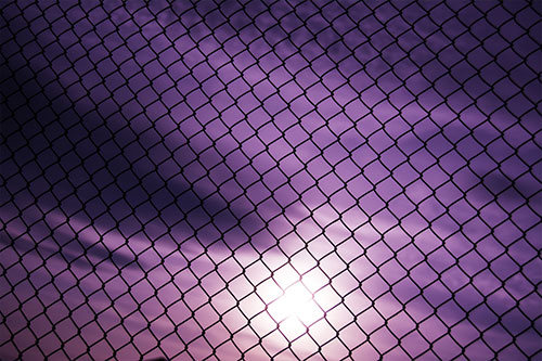 colored chain link fence